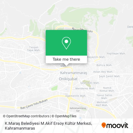 K.Maraş Belediyesi M.Akif Ersoy Kültür Merkezi map