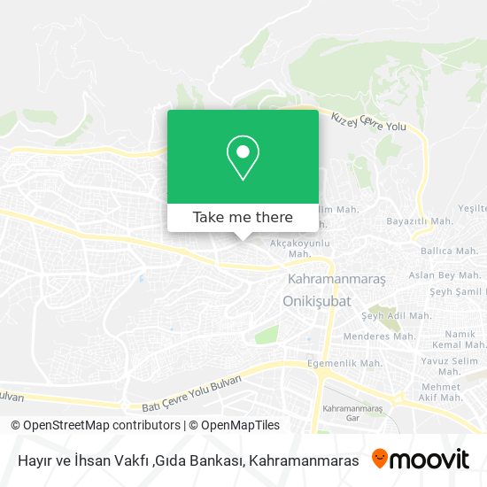 Hayır ve İhsan Vakfı ,Gıda Bankası map