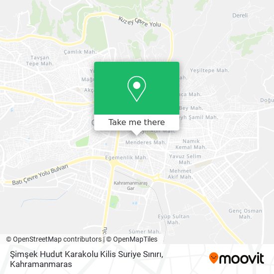 Şimşek Hudut Karakolu Kilis Suriye Sınırı map