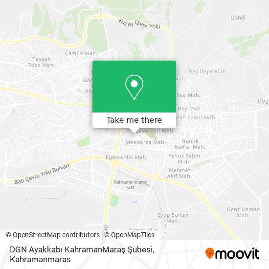 DGN Ayakkabı KahramanMaraş Şubesi map