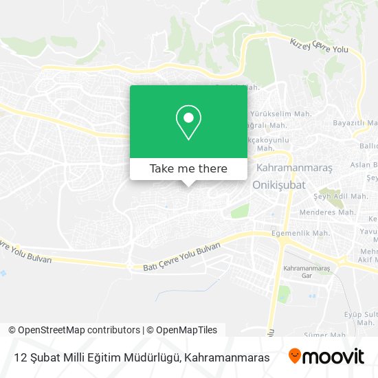 12 Şubat Milli Eğitim Müdürlügü map