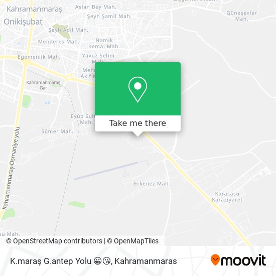K.maraş G.antep Yolu 😀😘 map