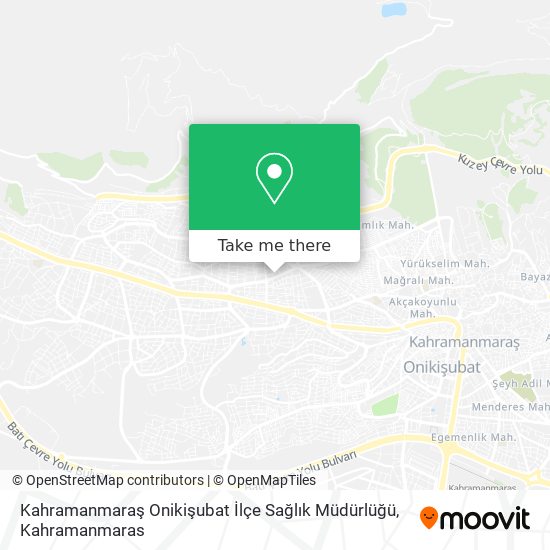 Kahramanmaraş Onikişubat İlçe Sağlık Müdürlüğü map