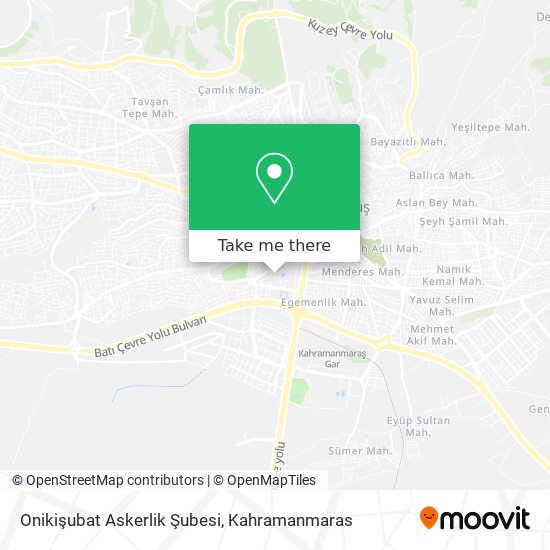 Onikişubat Askerlik Şubesi map