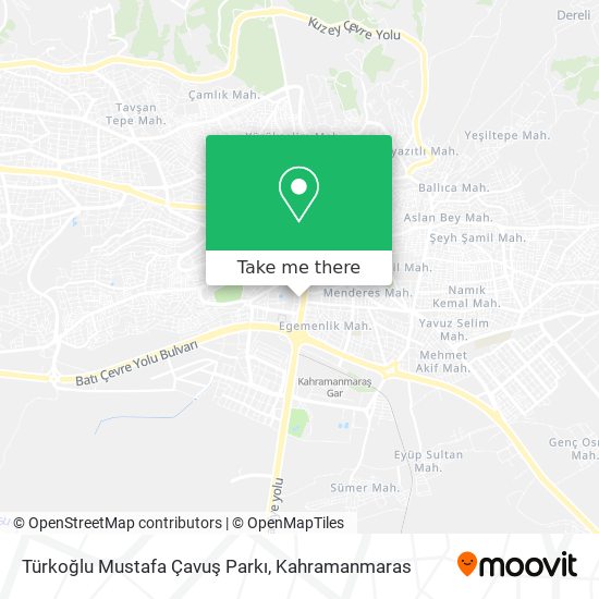Türkoğlu Mustafa Çavuş Parkı map