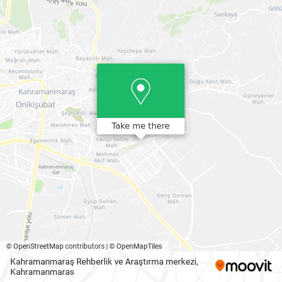 Kahramanmaraş Rehberlik ve Araştırma merkezi map
