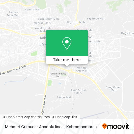 Mehmet Gumuser Anadolu lisesi map