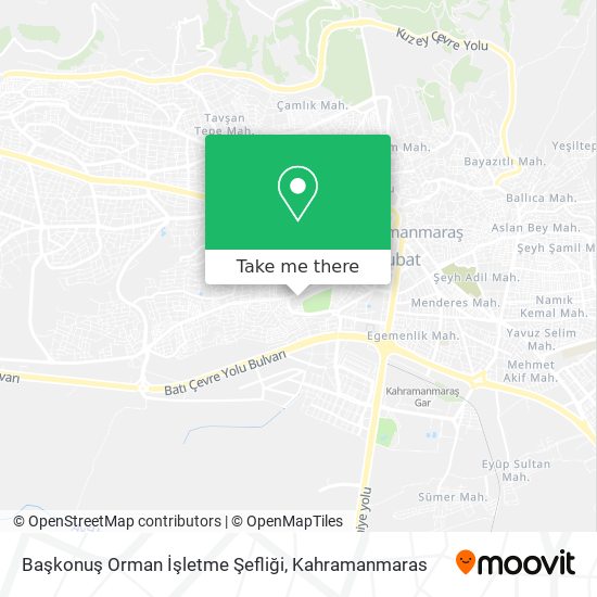 Başkonuş Orman İşletme Şefliği map