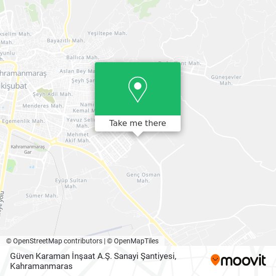 Güven Karaman İnşaat A.Ş. Sanayi Şantiyesi map