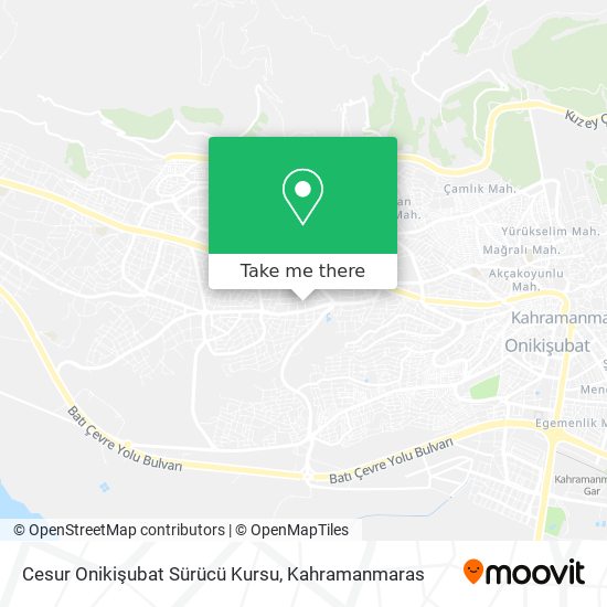 Cesur Onikişubat Sürücü Kursu map
