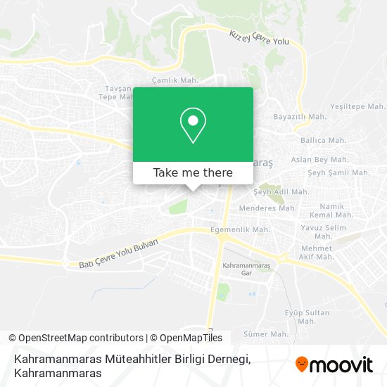 Kahramanmaras Müteahhitler Birligi Dernegi map