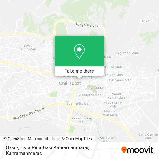 Ökkeş Usta Pınarbaşı Kahramanmaraş map