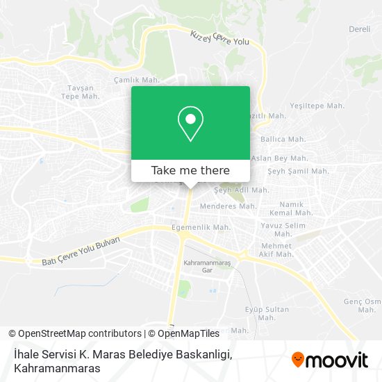 İhale Servisi K. Maras Belediye Baskanligi map