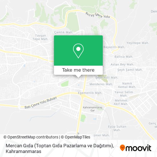 Mercan Gıda (Toptan Gıda Pazarlama ve Dağıtımı) map