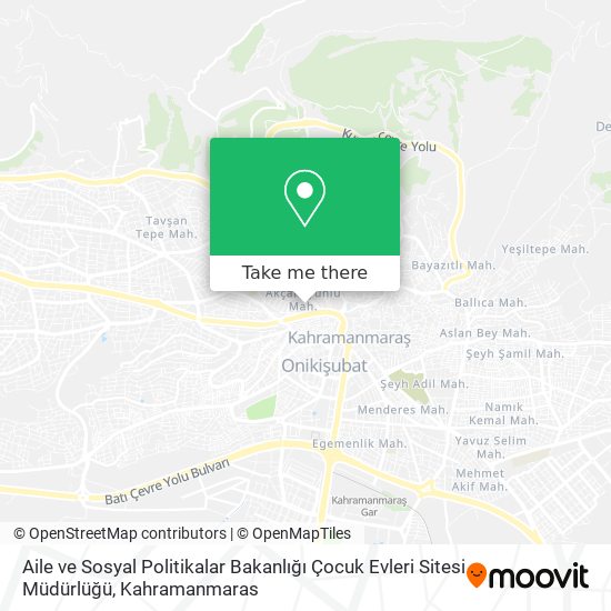 Aile ve Sosyal Politikalar Bakanlığı Çocuk Evleri Sitesi Müdürlüğü map