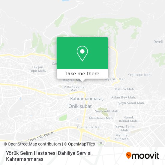 Yörük Selim Hastanesi Dahiliye Servisi map