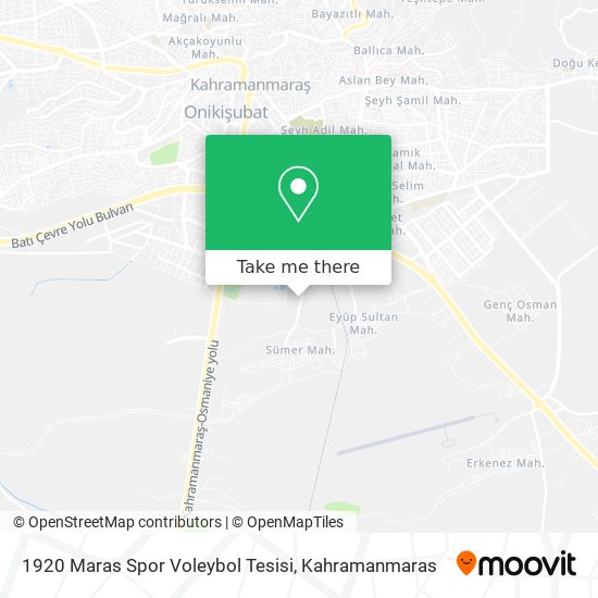 1920 Maras Spor Voleybol Tesisi map