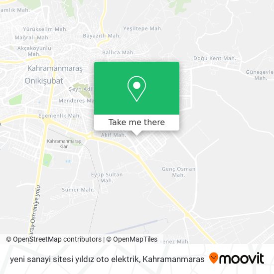 yeni sanayi sitesi yıldız oto elektrik map