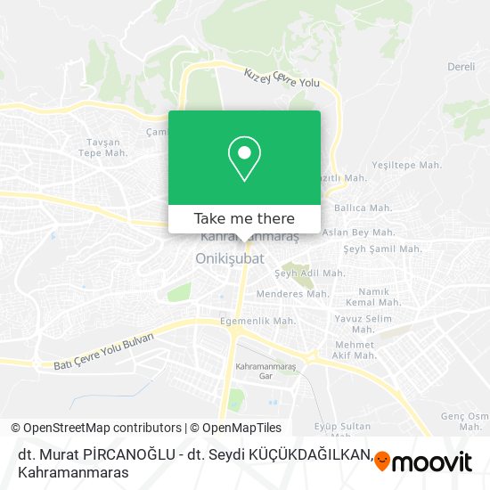 dt. Murat PİRCANOĞLU - dt. Seydi KÜÇÜKDAĞILKAN map