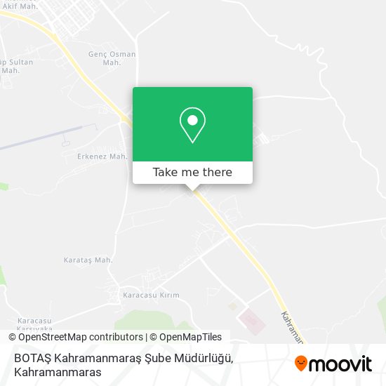 BOTAŞ Kahramanmaraş Şube Müdürlüğü map
