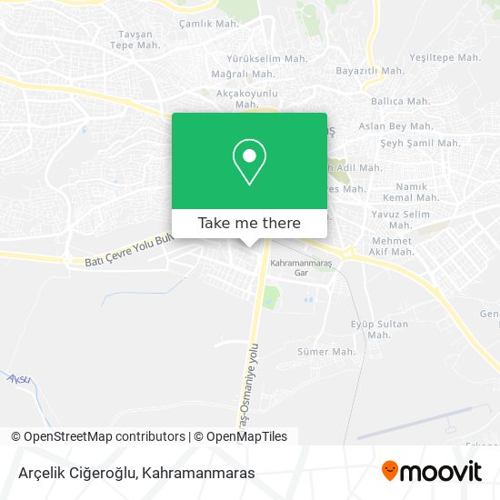 Arçelik Ciğeroğlu map