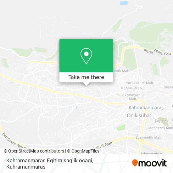 Kahramanmaras Egitim saglik ocagi map