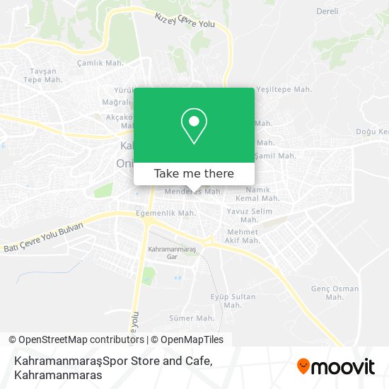 KahramanmaraşSpor Store and Cafe map