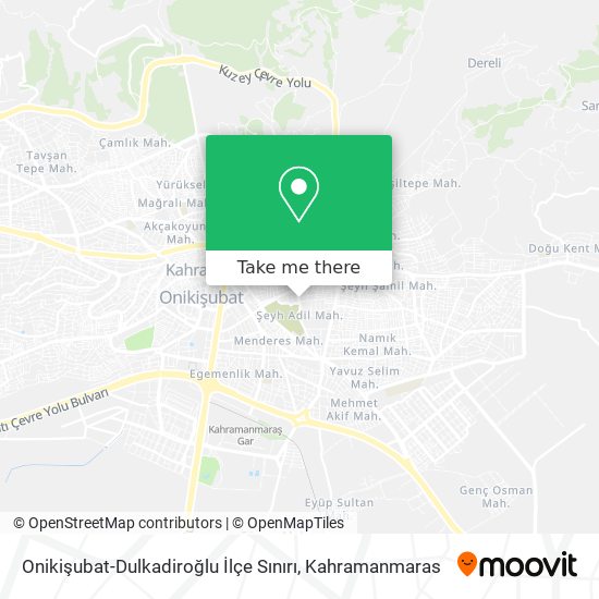 Onikişubat-Dulkadiroğlu İlçe Sınırı map