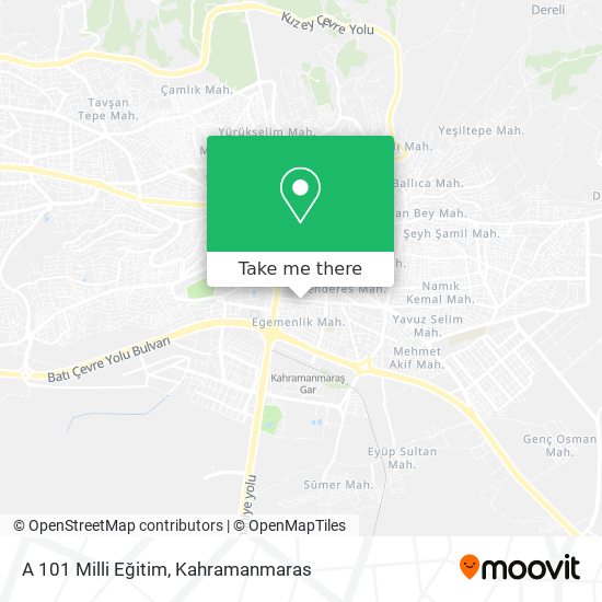 A 101 Milli Eğitim map