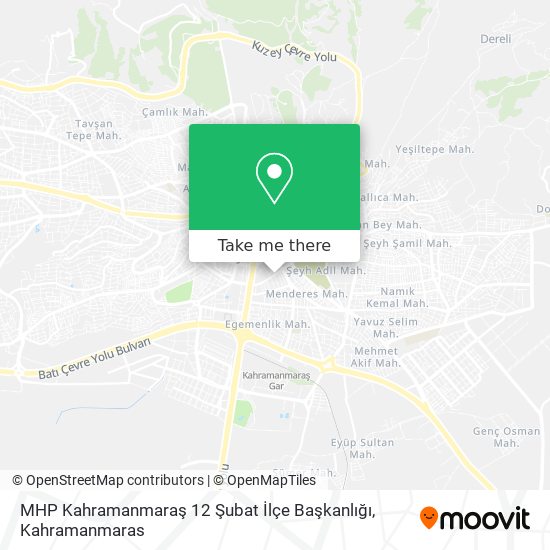 MHP Kahramanmaraş 12 Şubat İlçe Başkanlığı map