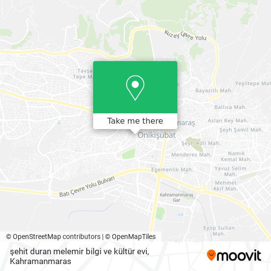 şehit duran melemir bilgi ve kültür evi map