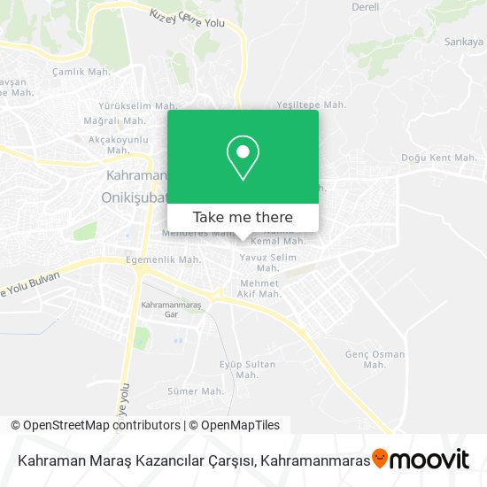 Kahraman Maraş Kazancılar Çarşısı map
