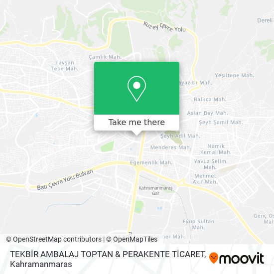 TEKBİR AMBALAJ TOPTAN & PERAKENTE TİCARET map