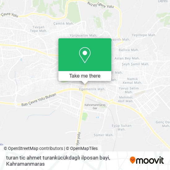 turan tic ahmet turankücükdaglı ilposan bayi map