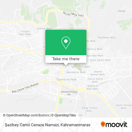Şazibey Camii Cenaze Namazi map