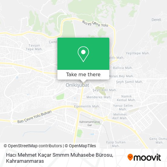 Hacı Mehmet Kaçar Smmm Muhasebe Bürosu map
