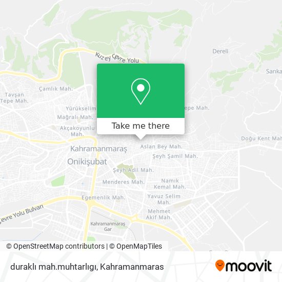 duraklı mah.muhtarlıgı map