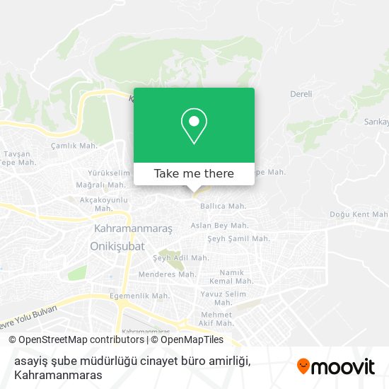 asayiş şube müdürlüğü cinayet büro amirliği map