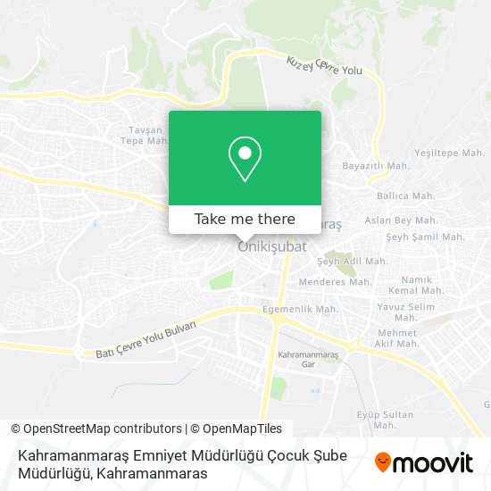 Kahramanmaraş Emniyet Müdürlüğü Çocuk Şube Müdürlüğü map