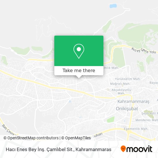 Hacı Enes Bey İnş. Çamlıbel Sit. map