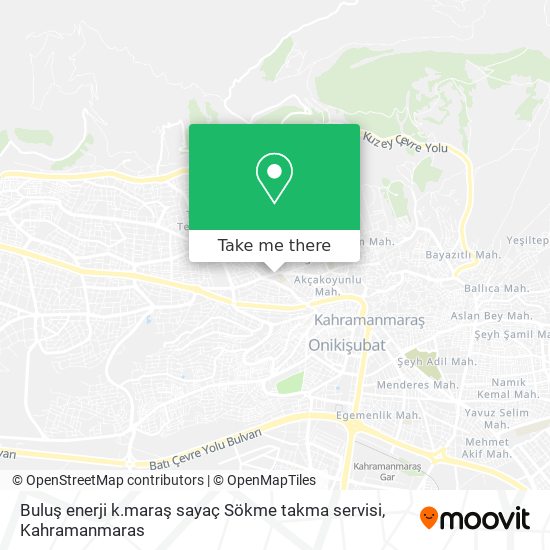 Buluş enerji k.maraş sayaç Sökme takma servisi map