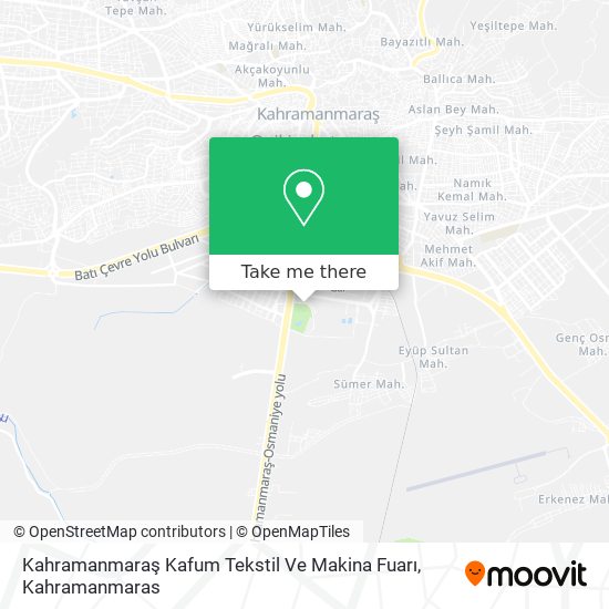 Kahramanmaraş Kafum Tekstil Ve Makina Fuarı map