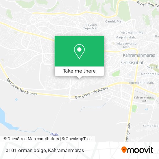 a101 orman bölge map