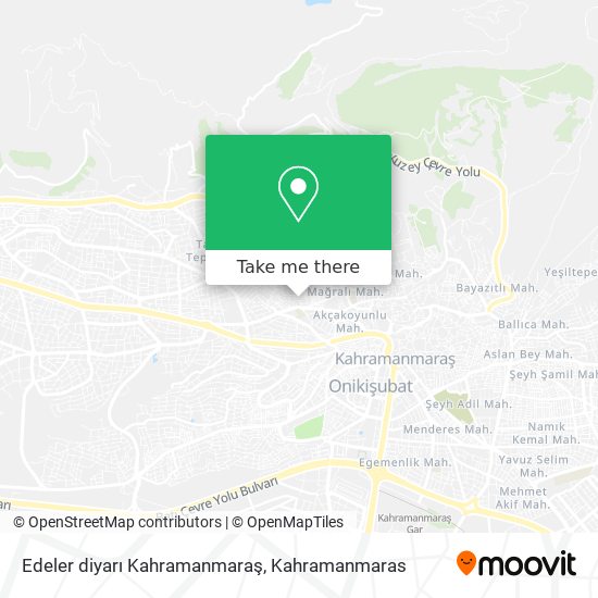 Edeler diyarı Kahramanmaraş map