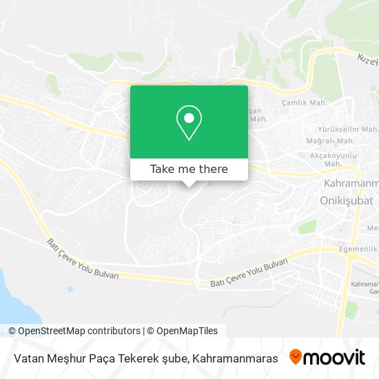 Vatan Meşhur Paça Tekerek şube map