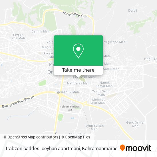 trabzon caddesi ceyhan apartmani map