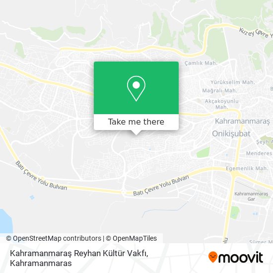 Kahramanmaraş Reyhan Kültür Vakfı map