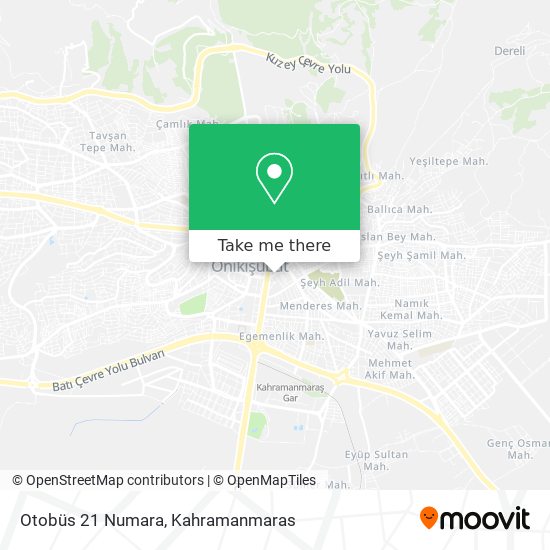 Otobüs 21 Numara map