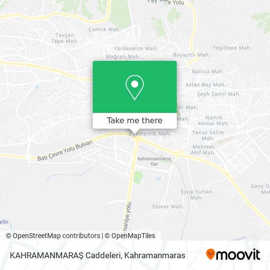KAHRAMANMARAŞ Caddeleri map