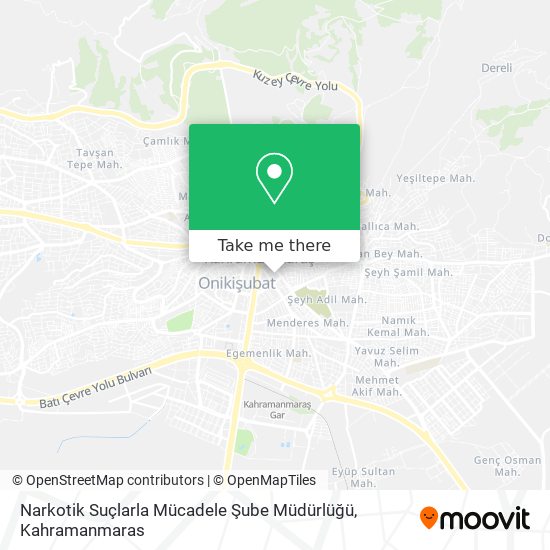 Narkotik Suçlarla Mücadele Şube Müdürlüğü map